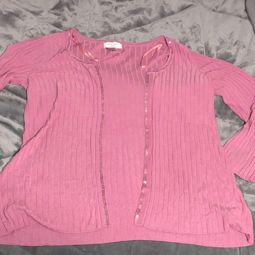 ✨Plus Nine West Purple Cardigan